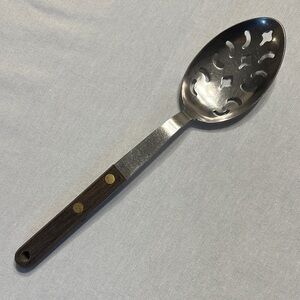Vintage Utica Stainless Steel Slotted Spoon American Made